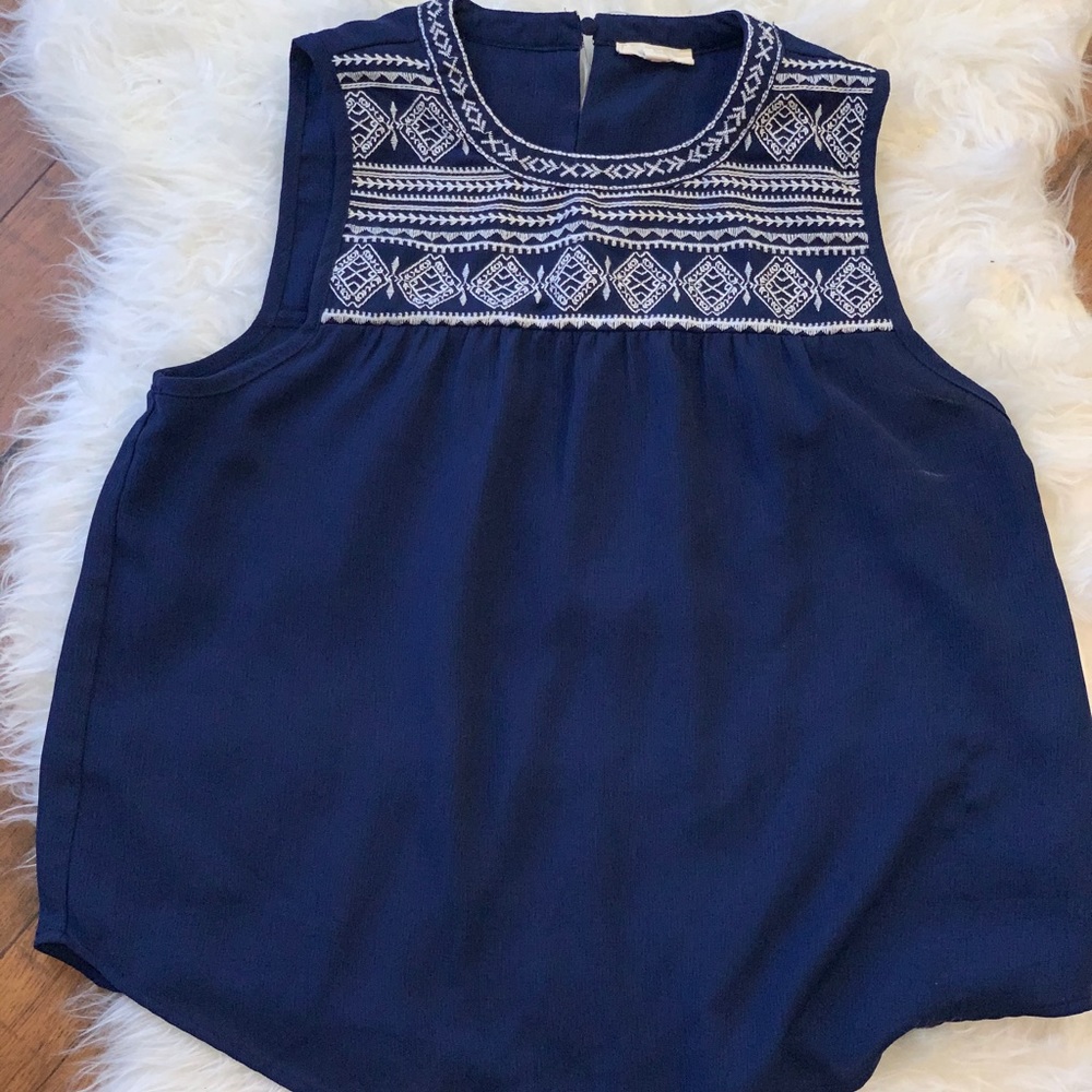 Navy blue tank tops